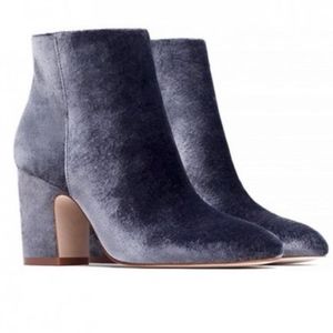 Zara Velvet Lavender Ankle Boots